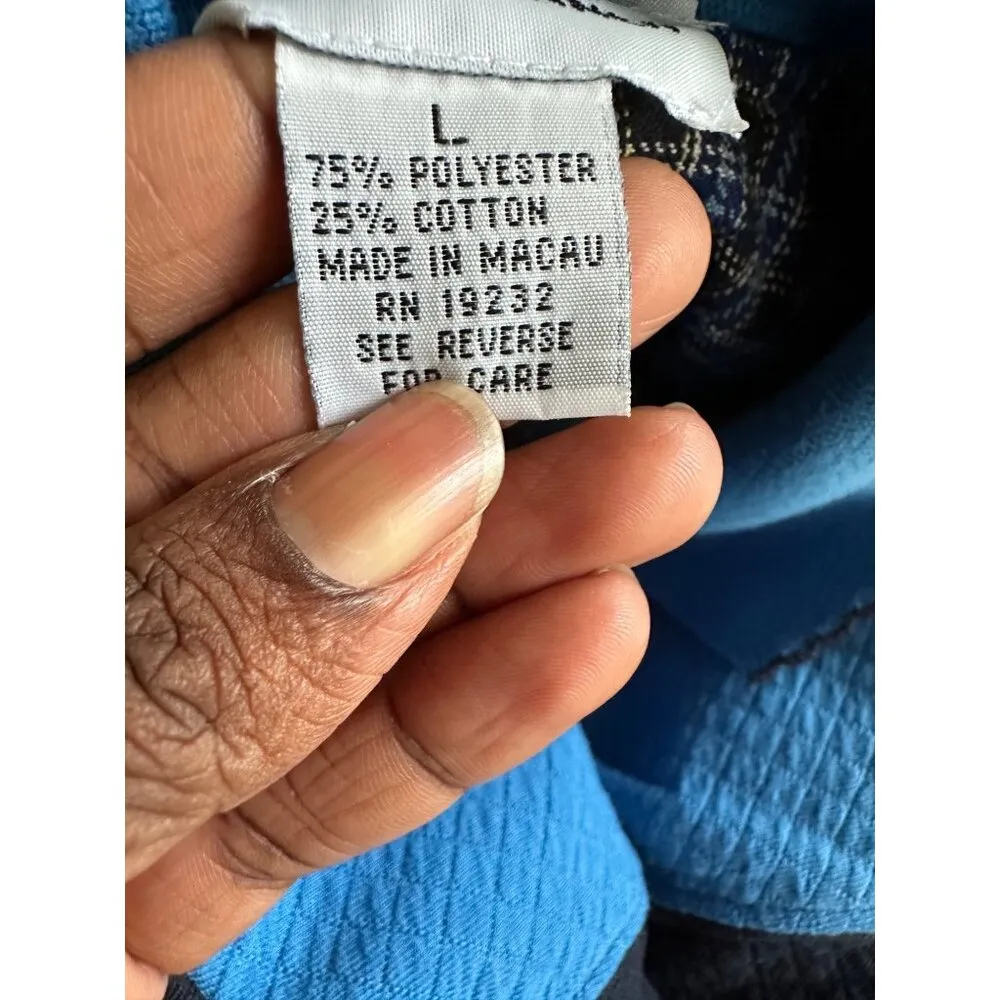 Vintage 80s Alfred Dunner Embroidered Floral Accent Sweater Pant Casual Set Blue Size L - Image 10