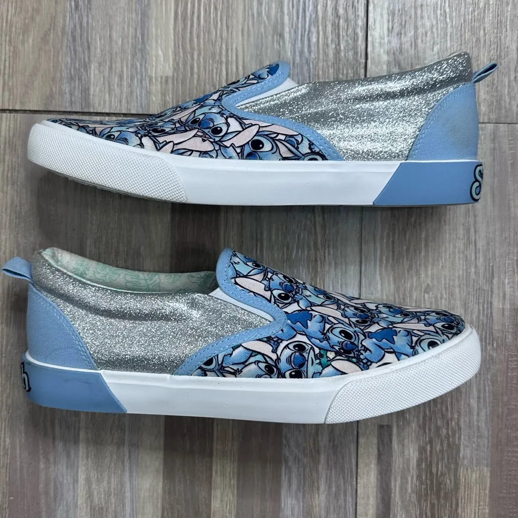 Disney’s Stitch Women’s Blue Slip-On Shoes, Size 6 - Image 5