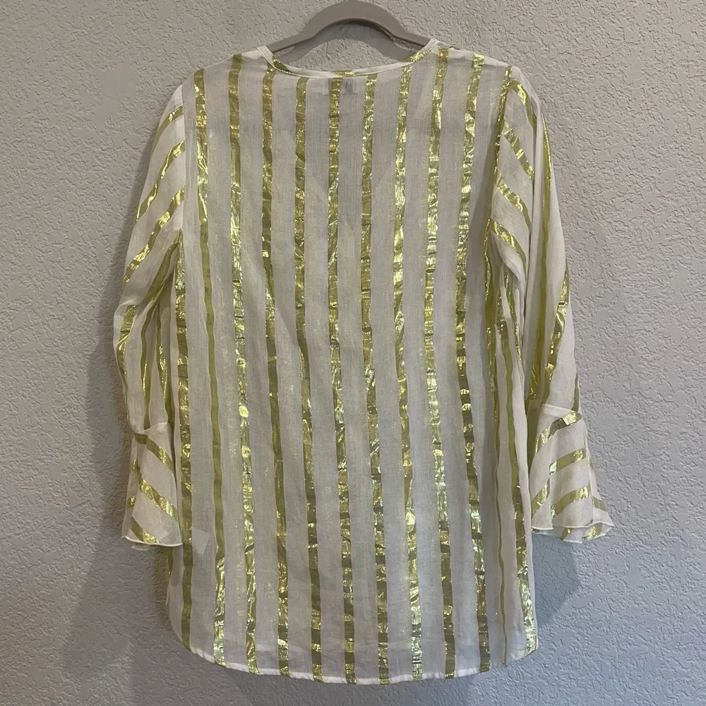 New! Show Me Your Mumu Mercer Tunic - South Beach Stripe Gold - Image 5