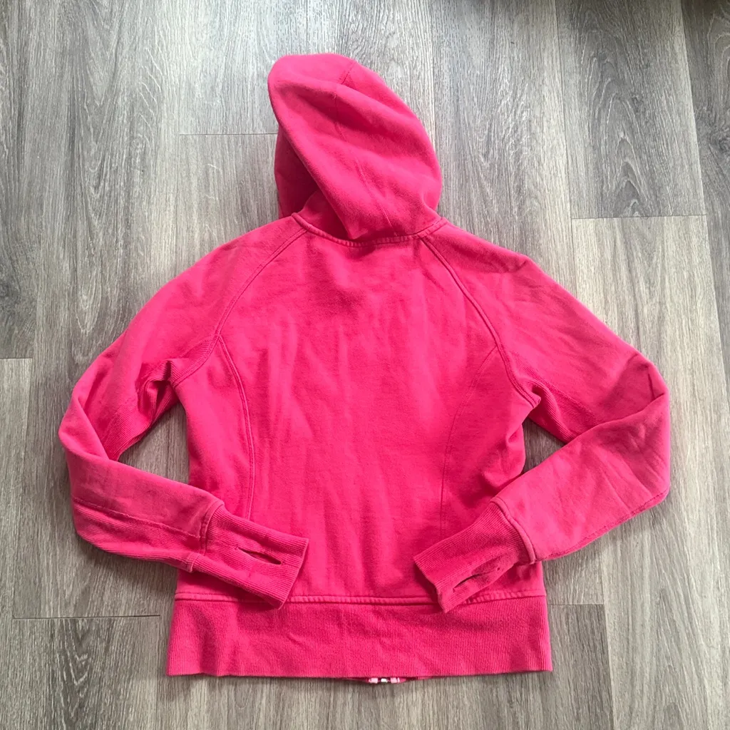 Lululemon Athletica Fuchsia Zip-Up Hoodie SeaWheeze Pink Scuba Hoodie - Image 4