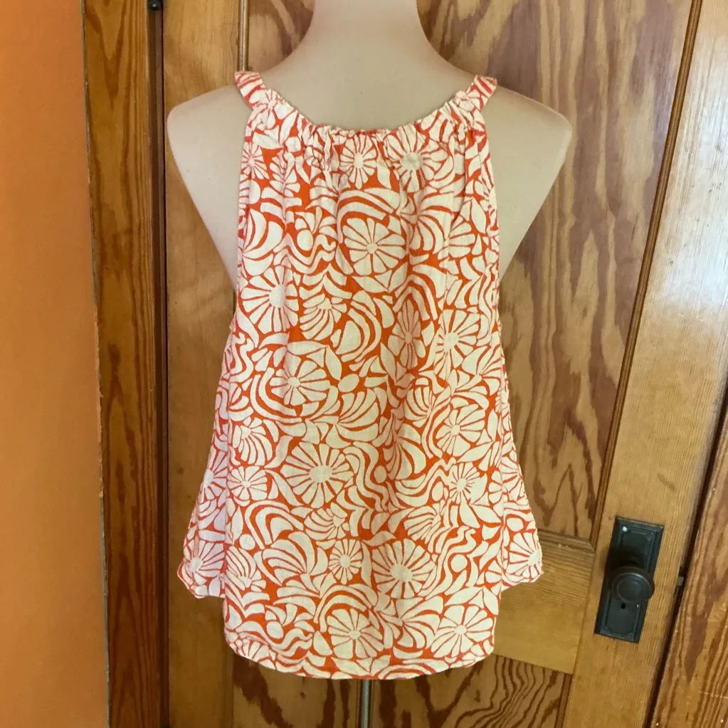 Rachel Zoe Colorful Floral Linen Tank Top - Image 7