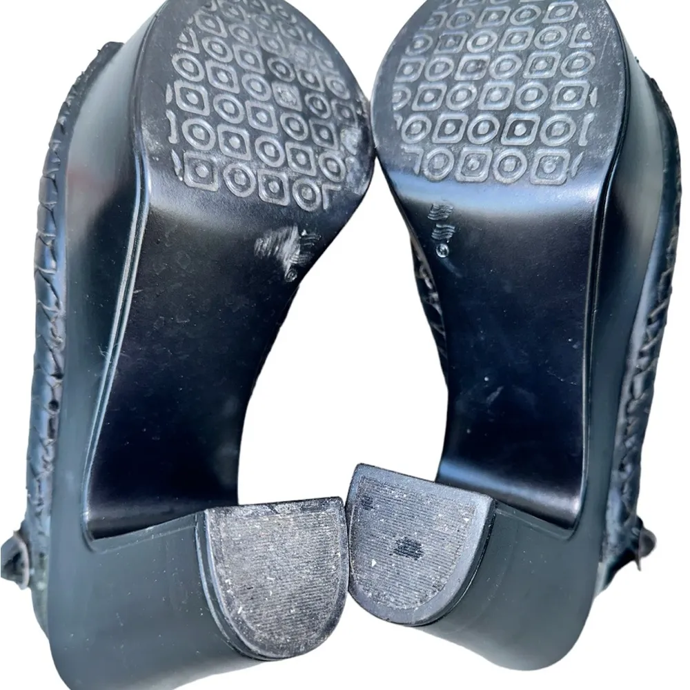 Mi caíte wedges hand painted Mexican wedges gorgeous handcrafted * black color Size undefined - Image 2