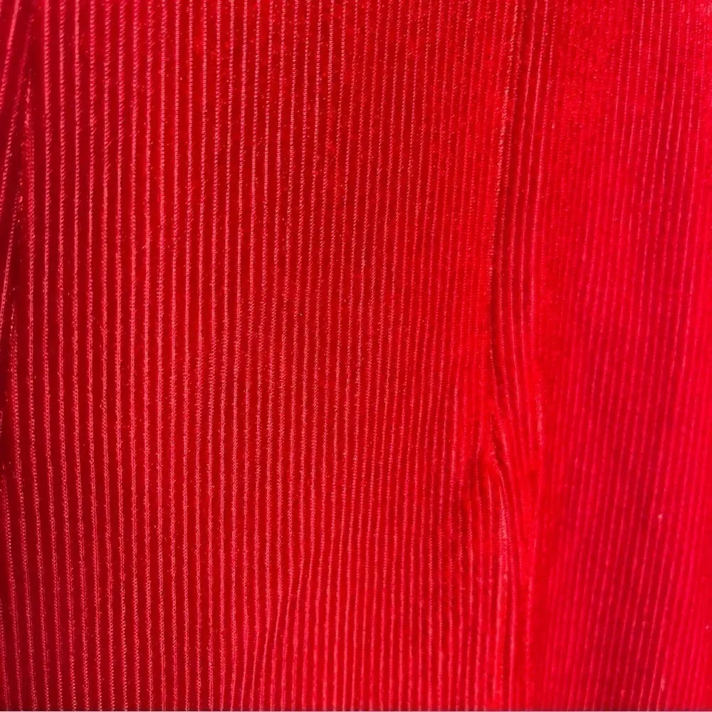 NBD x Revolve Red Ruffle Pencil Dress Ribbed Velvet Size Small - Image 7