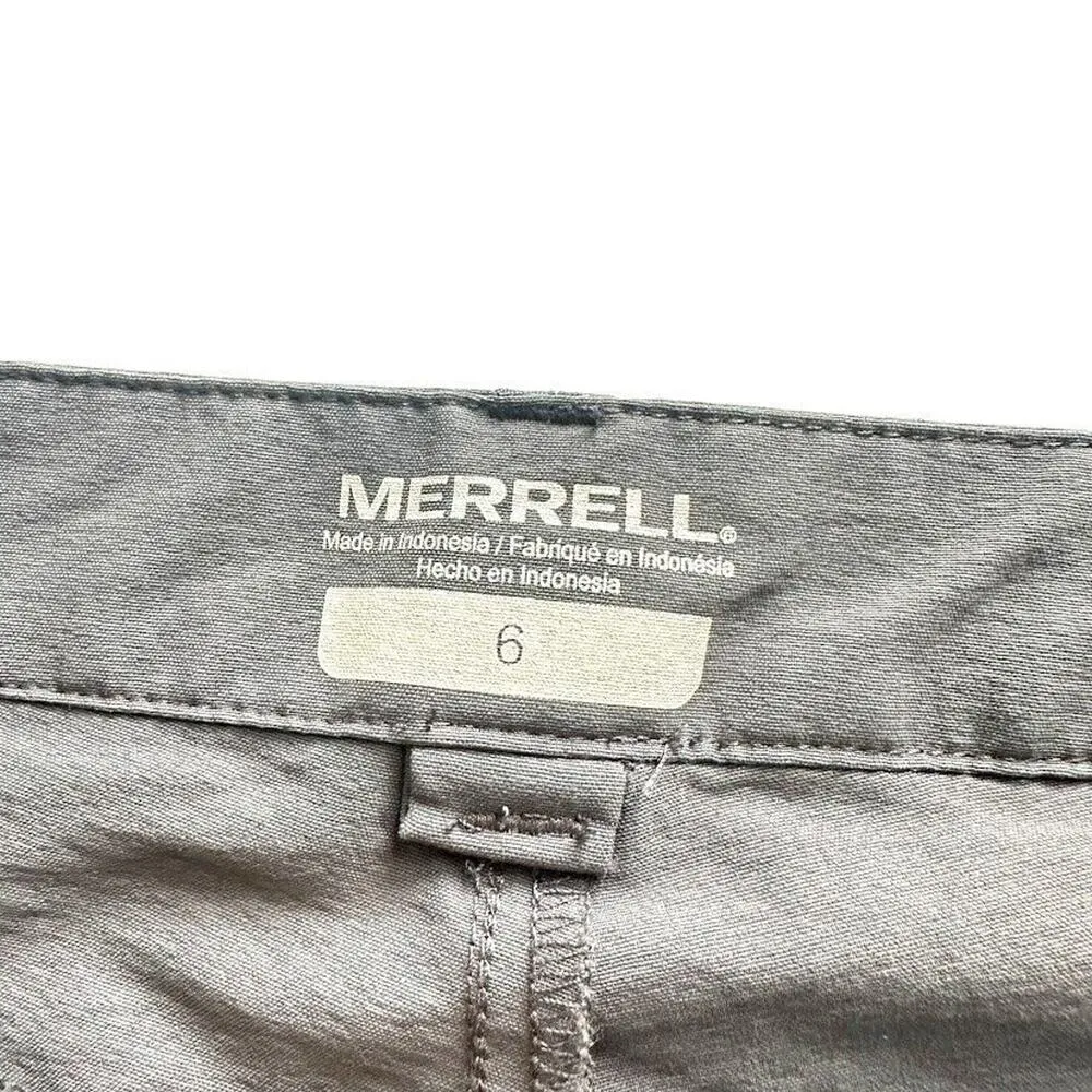Merrell Women's Grey Pants Hiking Lightweight Nylon Straight Zip Pockets Size 6 - Image 8