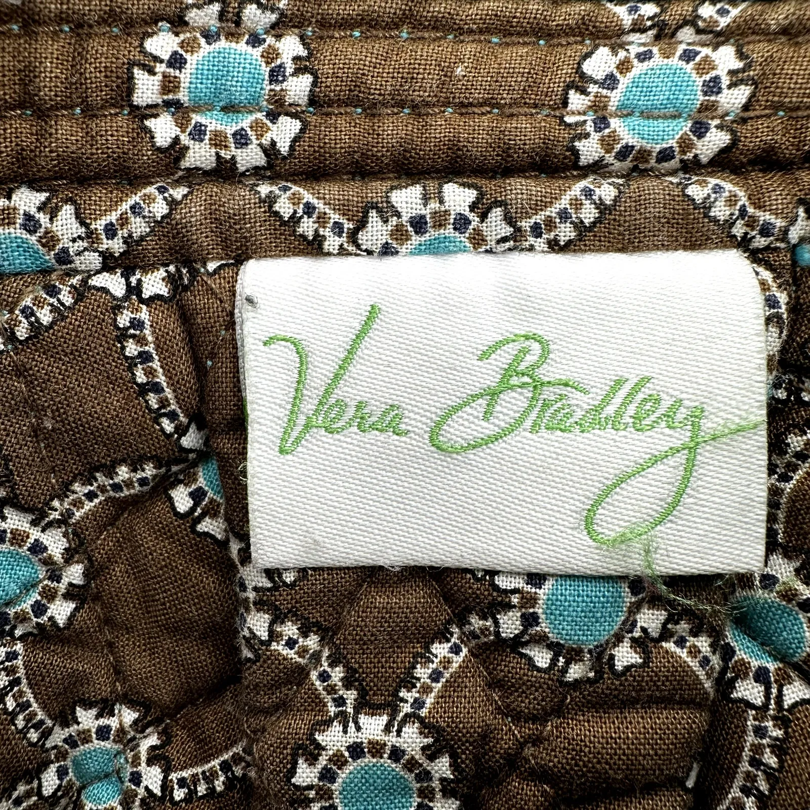 Vera Bradley Frannie Totally Turq Crossbody Purse Spring 2010 Floral Paisley - Image 4