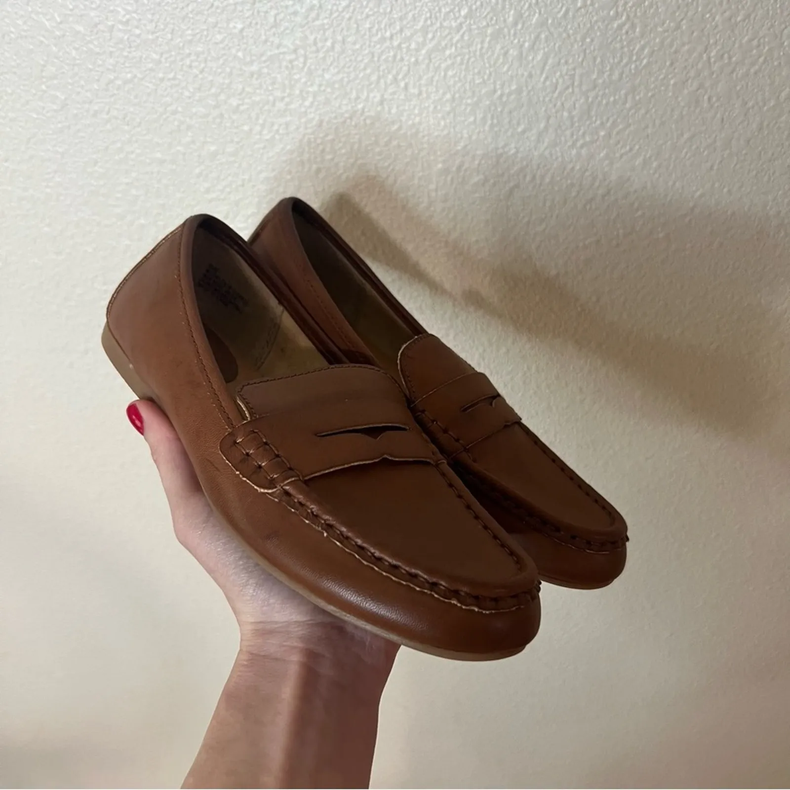 BOC brown faux leather loafers 6 - Image 9