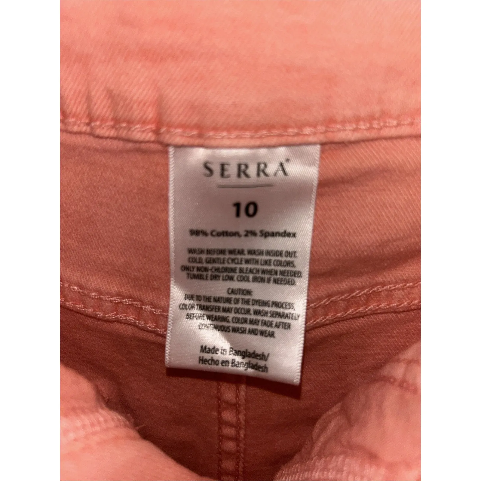 Women's Denim Jean Shorts Cuffed Pink Size 10 NWT Boho Chic Coquette Serra - Image 8