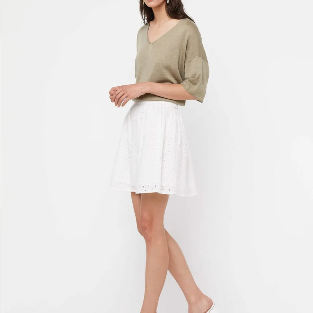 OAK + FORT White Eyelet Skater Skirt - Image 5