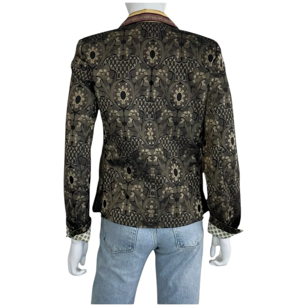 Robert Graham Silk Paisley Blazer Size S Black - Image 3
