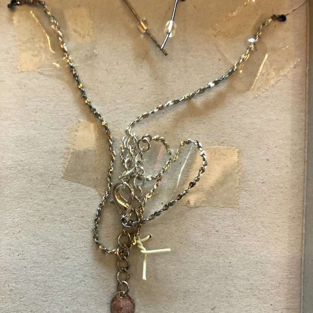 Claire's Icing 20" + extension Genuine crystal necklace and earrings set NWT Silver - Image 5