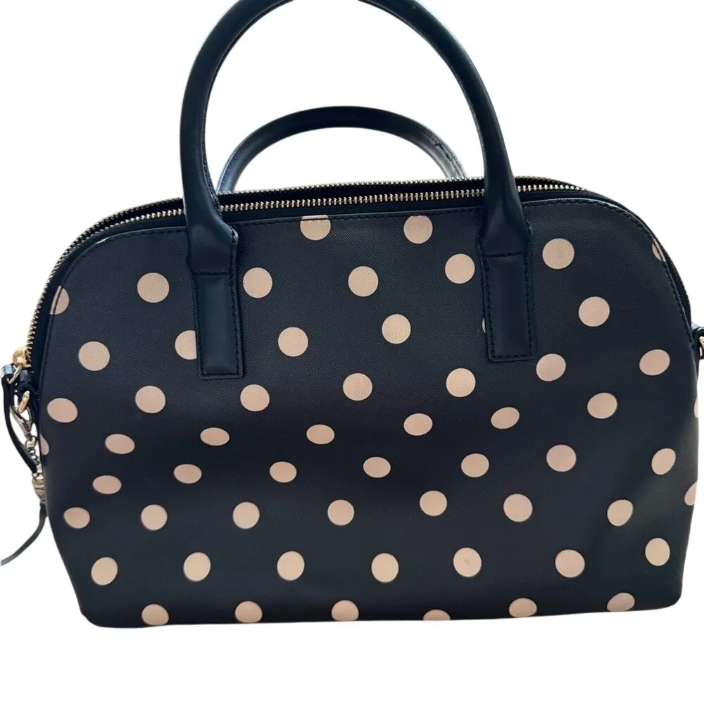 Kate Spade Handle Bag, Black‎ White Polka Dot - Image 6