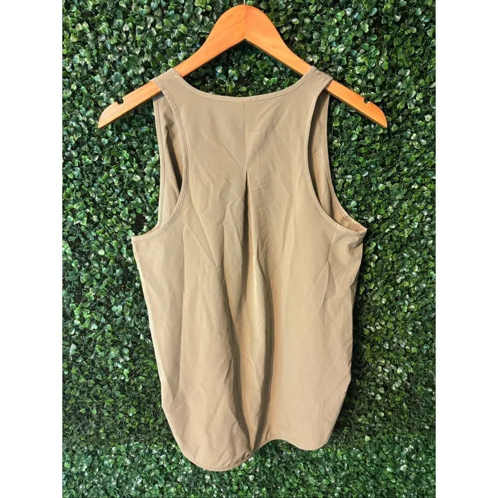 Spanx Casual Fridays Curved Hem Tank Women’s Size Small Dark Khaki - Image 4