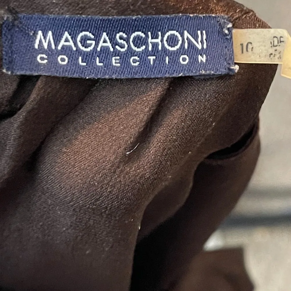 Magaschoni Silk‎ Sleeveless Top Brown - Image 6