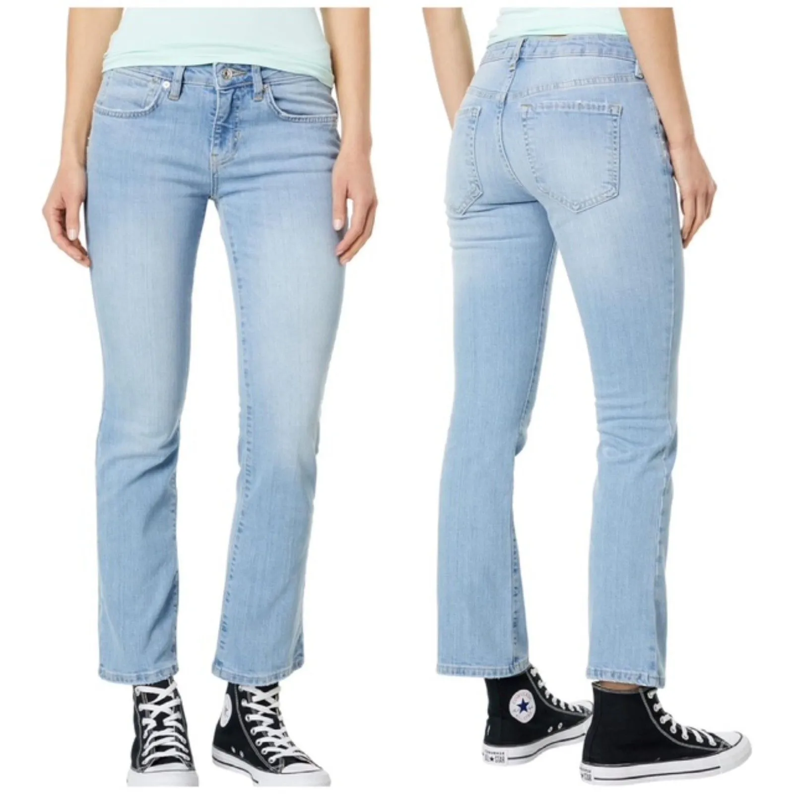 Free People WE THE FREE Kick Flare Bootcut Jeans Women's Size 32 Light Wash - Image 2