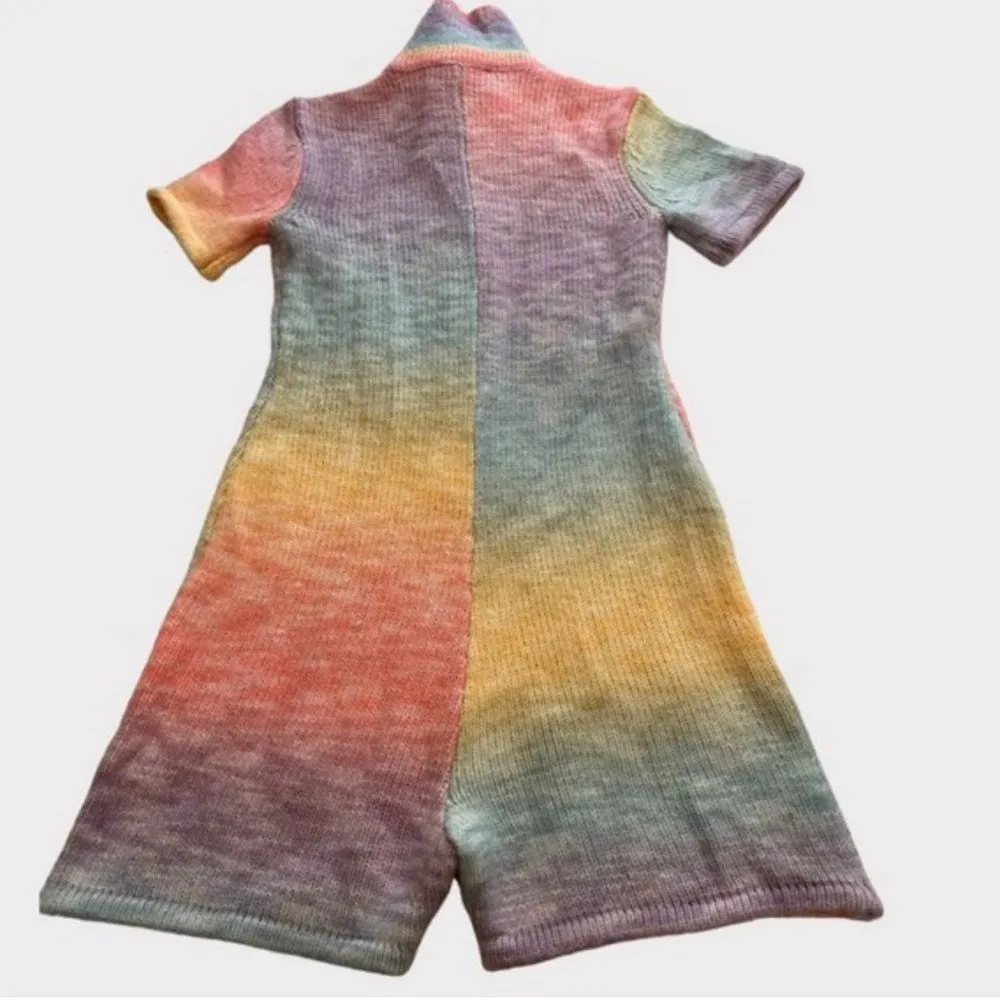 Frankies Bikinis NWT “Rose”knitted short sleeved shorts romper, size small. - Image 9