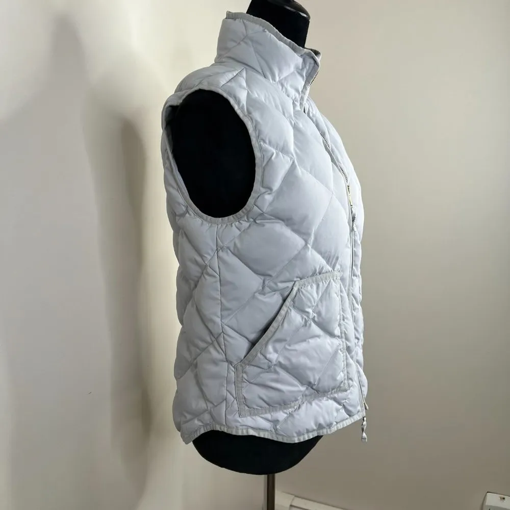 J. Crew Quilted Zip Front Puffer Waterfowl Partial Down Filled Vest, Sz Small - Image 5