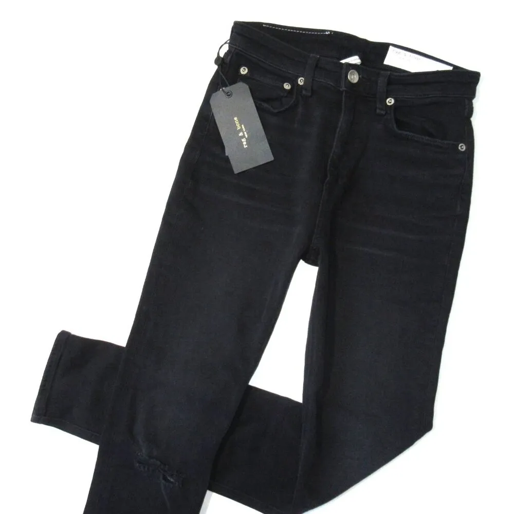 NWT Rag & Bone Nina High Rise Ankle Skinny in Roswell w/ Holes Stretch Jeans 25 - Image 3