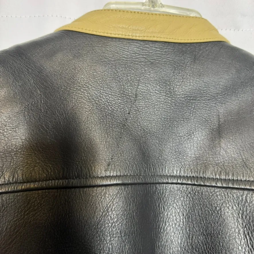 Flying Biker Oakwood Leather Motorcycle Jacket Women L Black Red Thinsulate Size L - Image 7