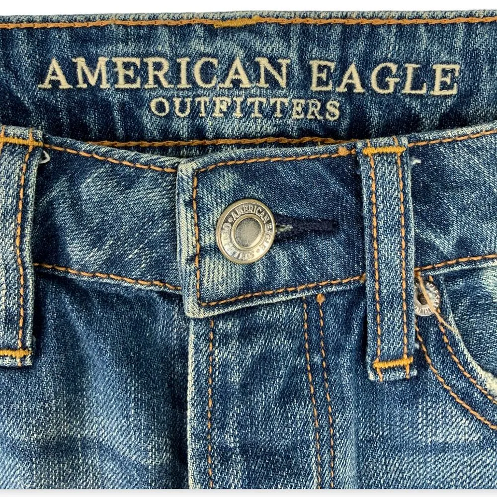 American Eagle Outfitters | Womens Size 2 | Festival Distressed Denim Mini Skirt - Image 5