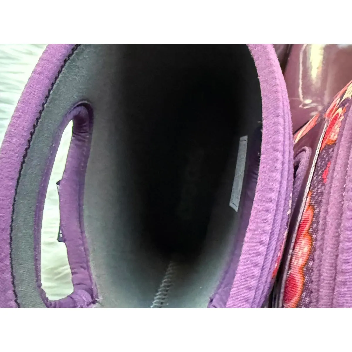 BOGS Purple Floral Patterned Rain Boots for Women Size 6 - Image 7