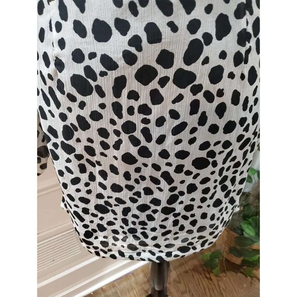 Girl in Mind Women Polyester Square Neck Long Sleeve Knee Length Dress 10 White Size L - Image 4