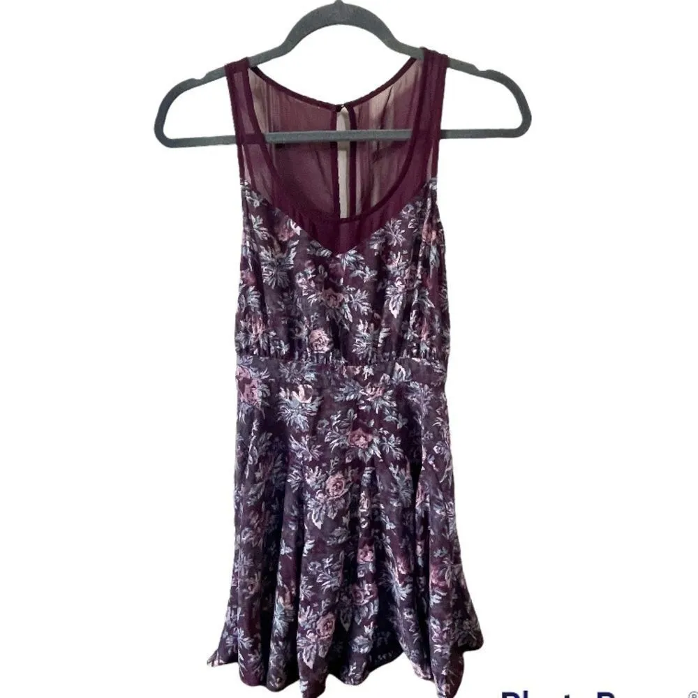 Kimichi blue UO floral rose purple sweetheart dress - Image 3