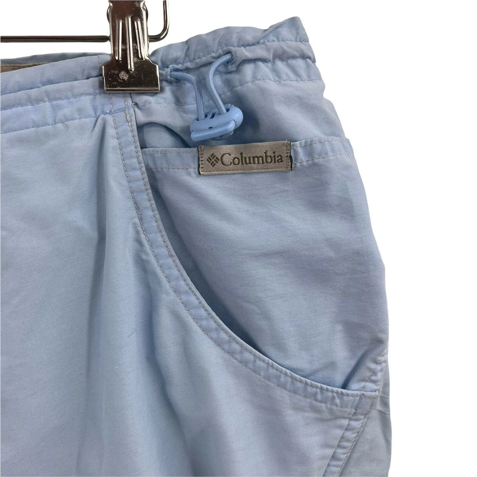 Columbia Blue Lightweight Ladies Cotton Nylon Shorts Size‎ Medium - Image 3