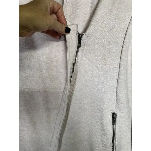 Philosophy Blush Pink Full Zip Pockets Asymmetrical‎ Zip Jacket Top Size Medium - Image 5