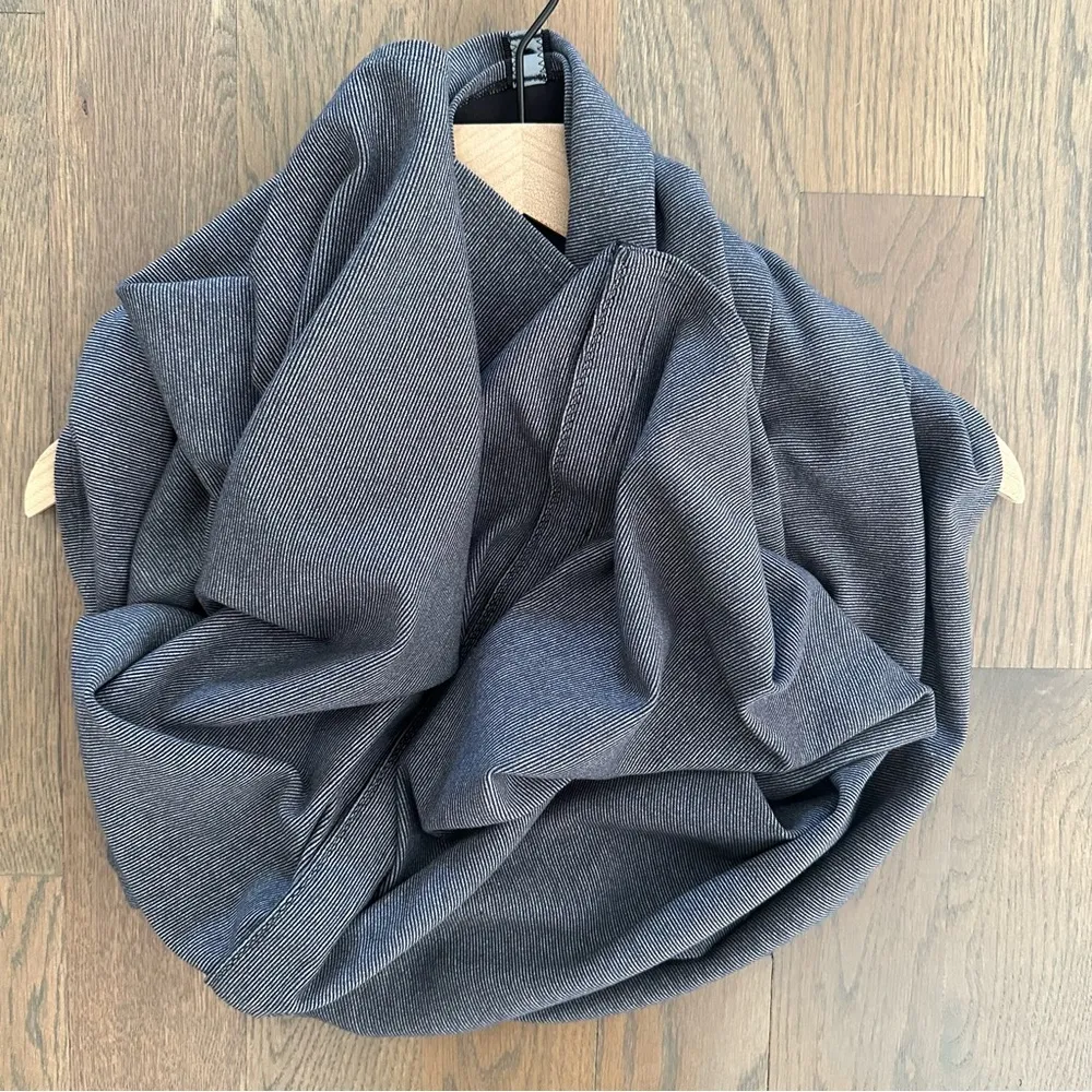 Lululemon Rare Vinyasa Scarf Rulu Fabric Wee Stripe Black Heathered Slate Black - Image 5