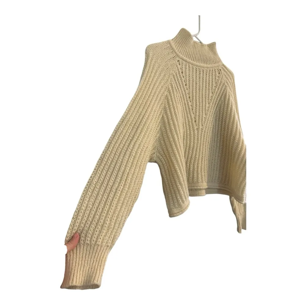 Altar'd State  Cream Knit Mockneck Sweater // Size Small - Image 2