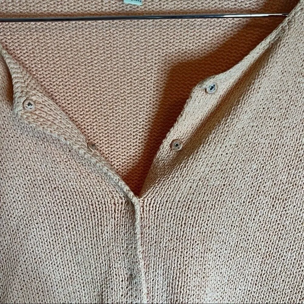 J.Jill Coral Cardigan, Size Small. Lightweight cotton. Summer Career Work Wear Orange - Image 5