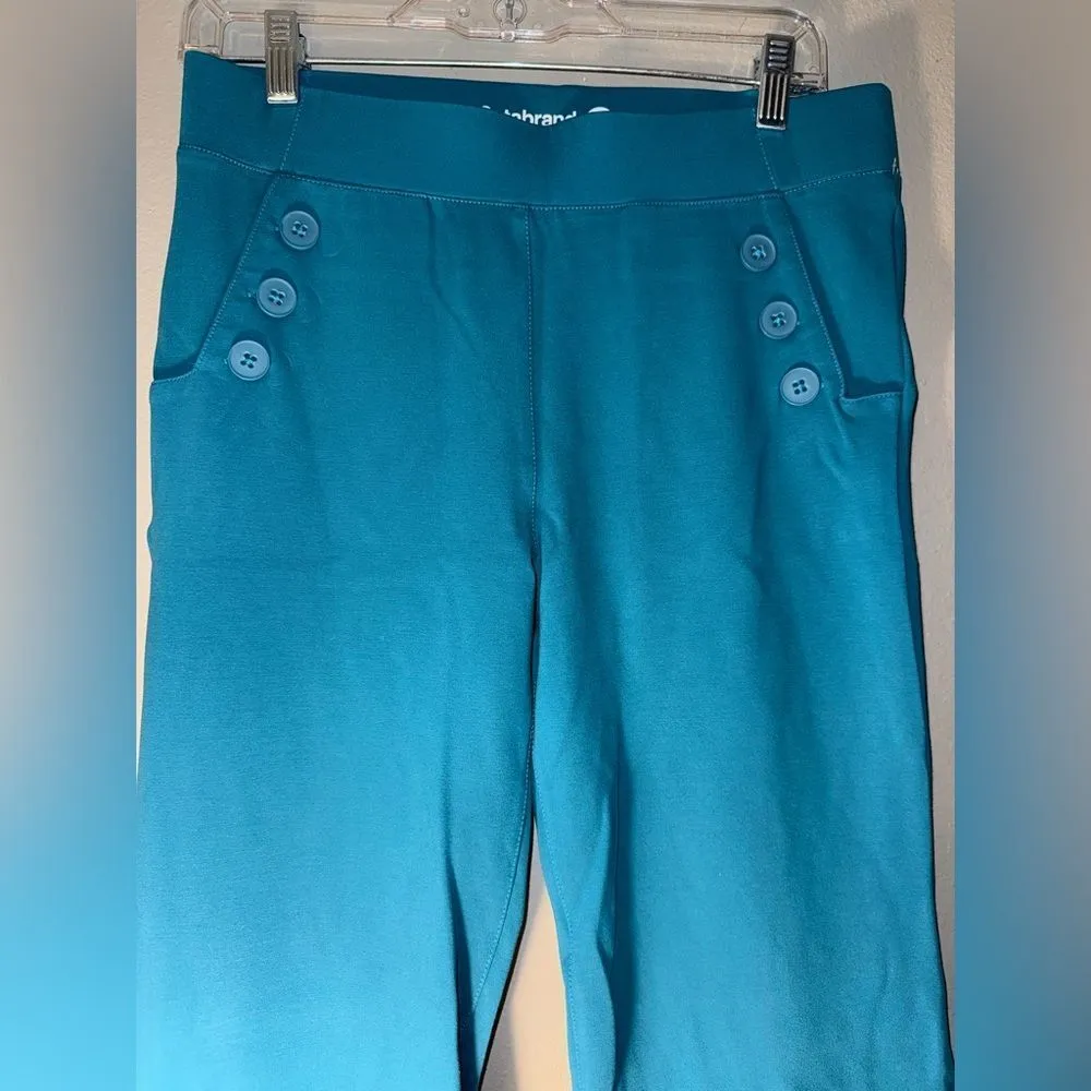 Betabrand blue Midrise bootcut pull on dress pants medium long - Image 2