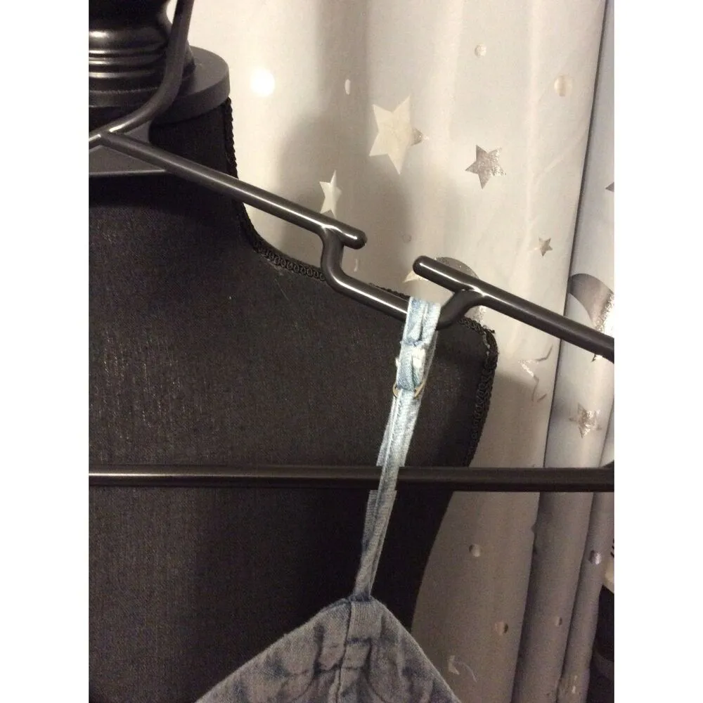 Aeropostale denim adjustable spaghetti strap Romper Small S Smocked back - Image 4