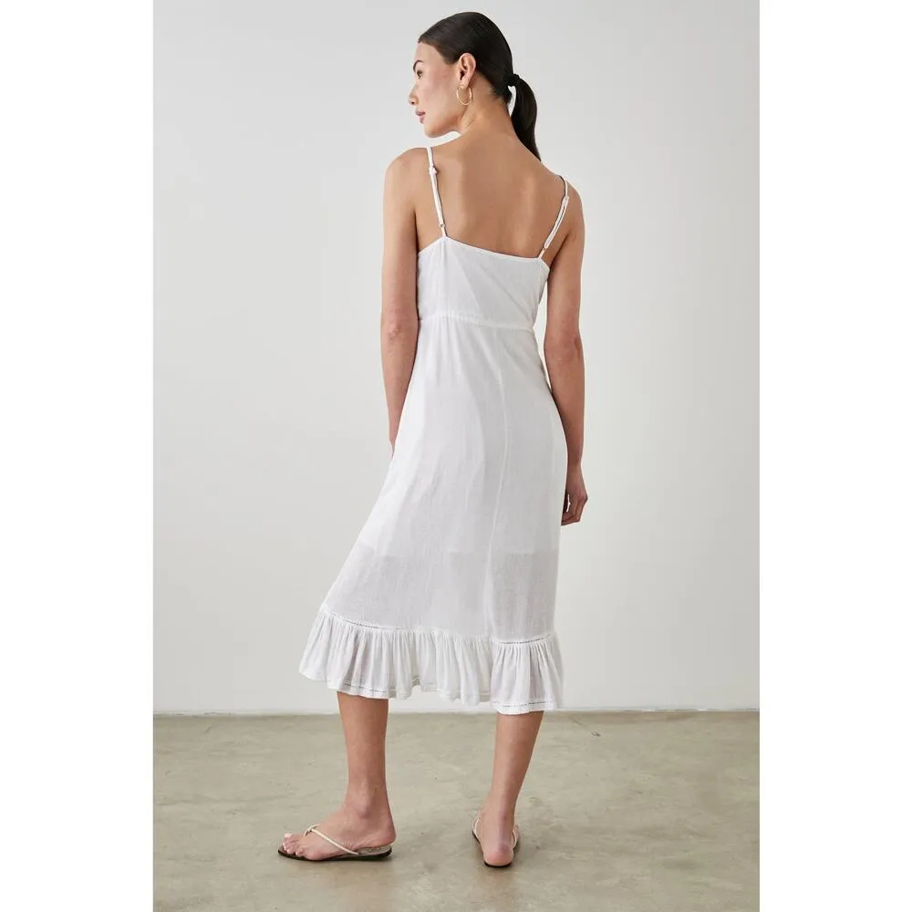 NWT Rails Frida Midi Tank Linen Dress in White Sz XS - Image 11
