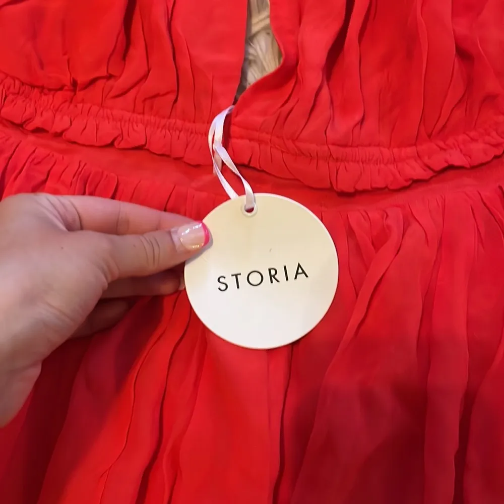 NWT Bright Red Triple Threads Ruffle Dress - Image 3