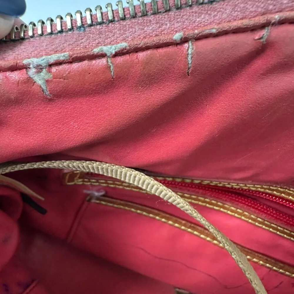 Dooney & Bourke Barbie Pink Pebbled Leather Crossbody Top Handle Satchel Purse - Image 4