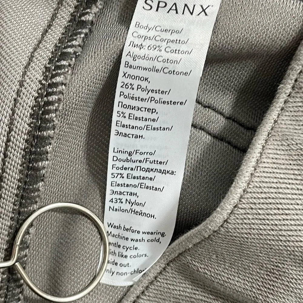 Spanx Jean-ish Ankle Leggings Pull On Gray Earthy‎ Taupe Size MEDIUM - Image 7