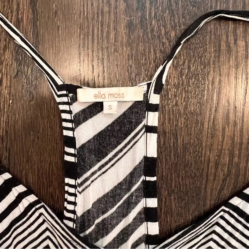 Ella Moss Black and White Spaghetti Strap Maxi Sundress - Image 3