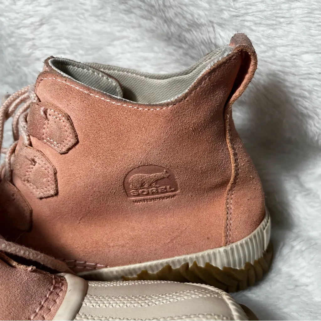 SOREL Out N About Duck Rain Boots Pink & White Size 10 Women's - Image 7