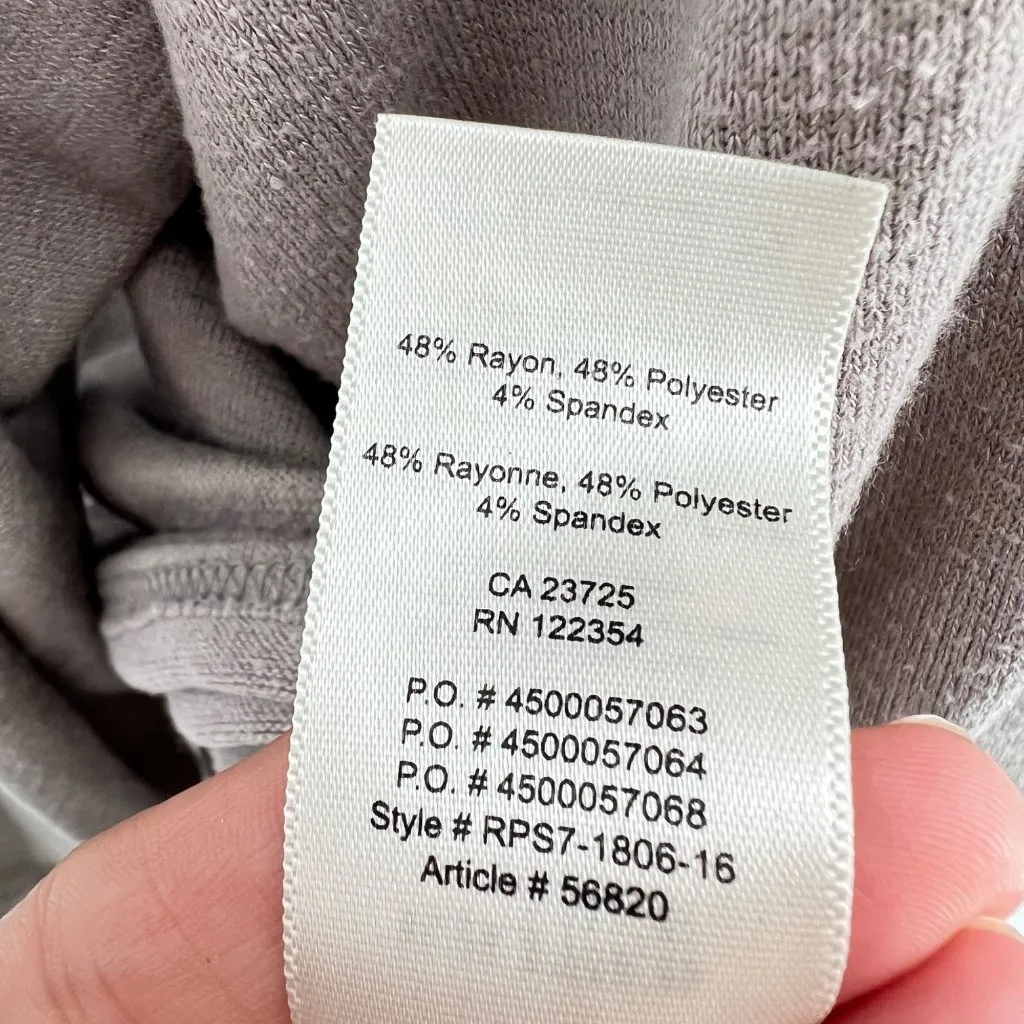 Wilfred Free Aritzia Knit V-Neck Top Lightweight Loose Fit Gray Size Large - Image 11