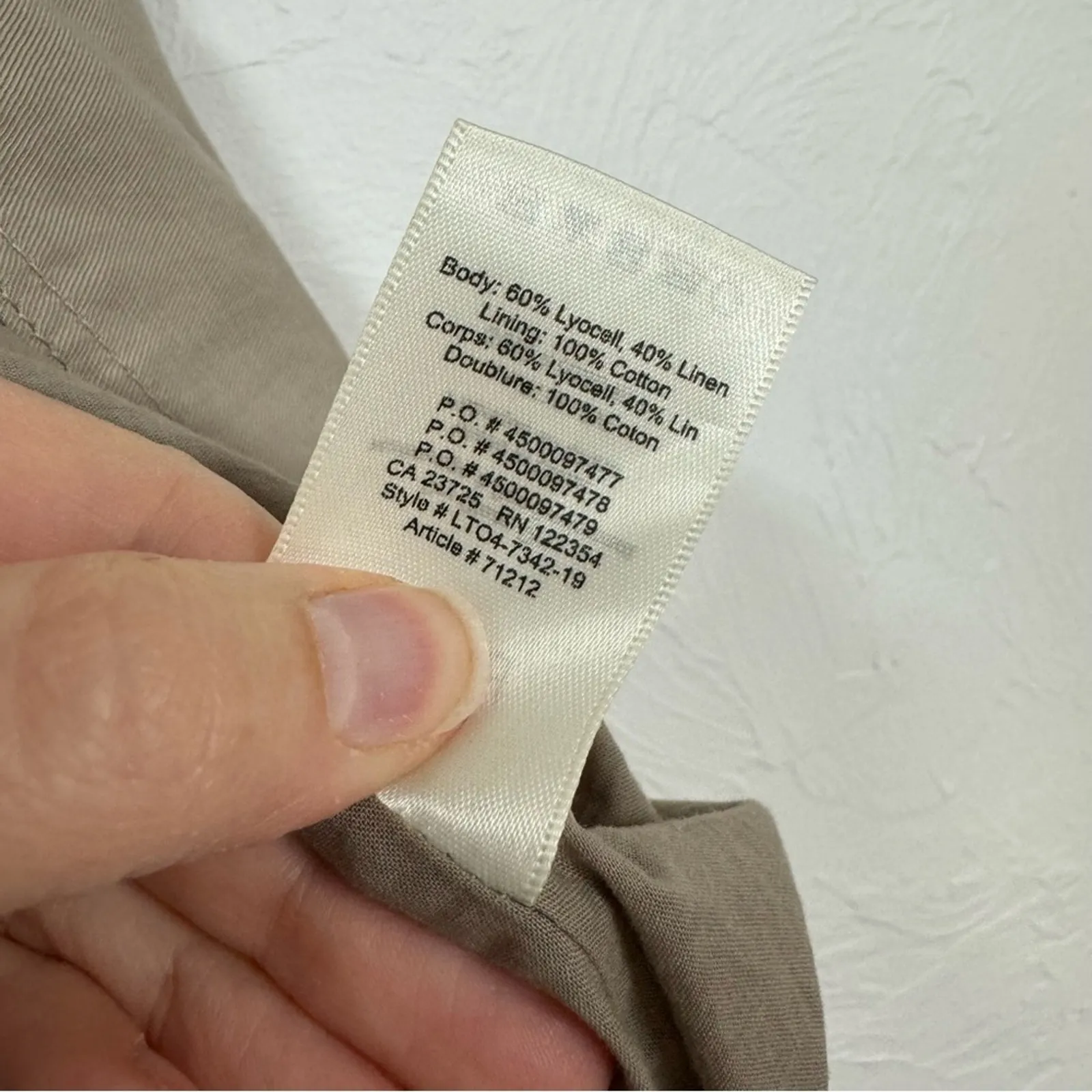 Wilfred Aritzia Tan Linen Asymmetrical Midi Skirt Womens 00 Lagenlook Artsy - Image 6