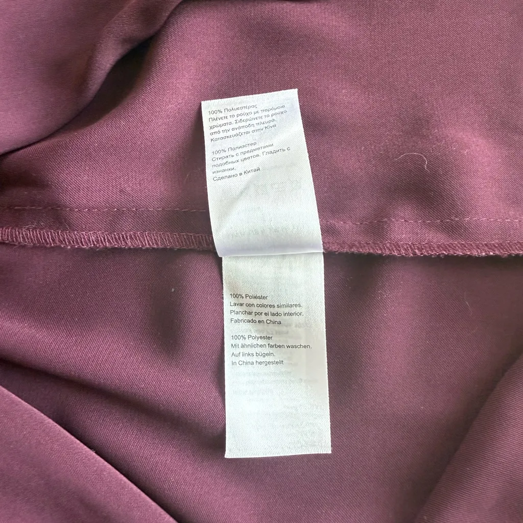 Warehouse Deep Purple Wrap Midi Dress Red Size 4 - Image 4