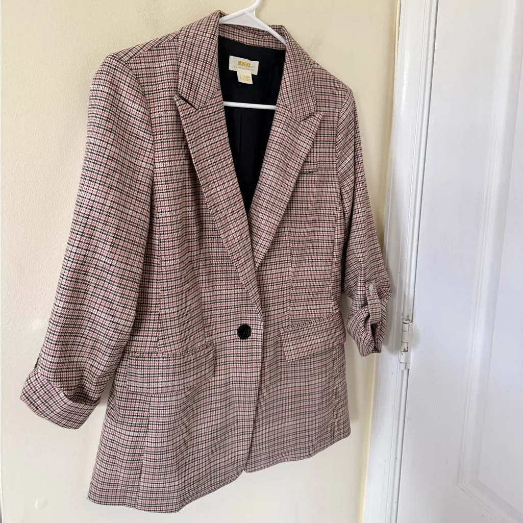 Anthropologie Maeve Plaid Roll-Sleeve Blazer - Image 6