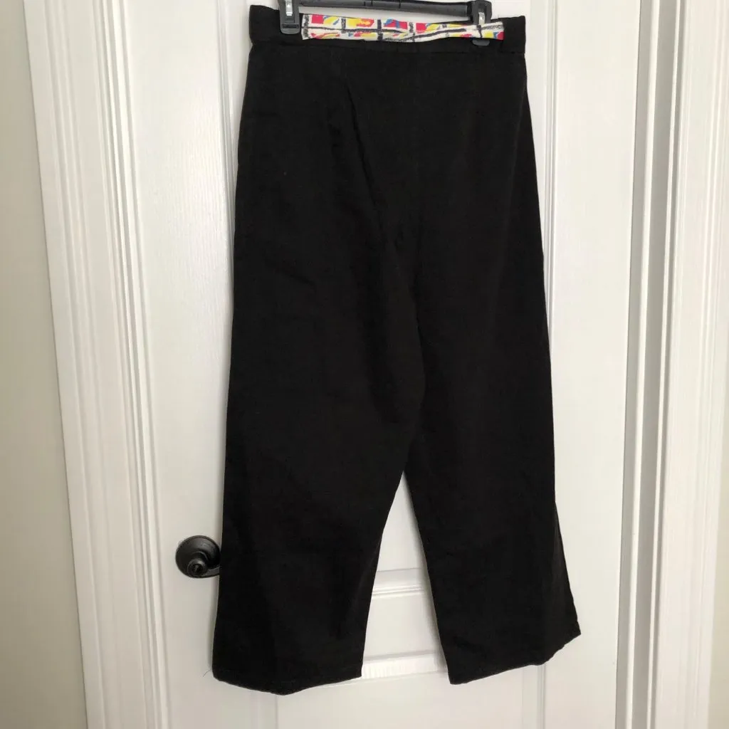 Desigual Venier XL Black Pants Unisex Cotton Polyester Colorful Drawstrings NWT - Image 5