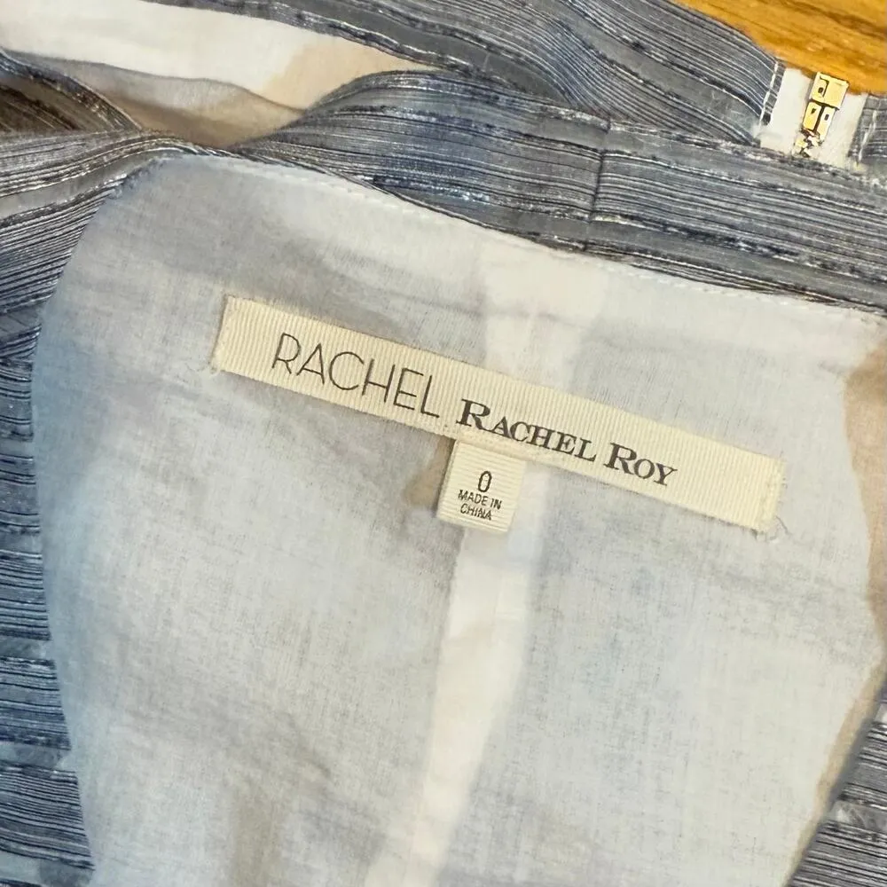 Rachel Rachel Roy Women’s 0 Seaside Striped Zipper Crop Top Shirt Corporatecore Blue - Image 6