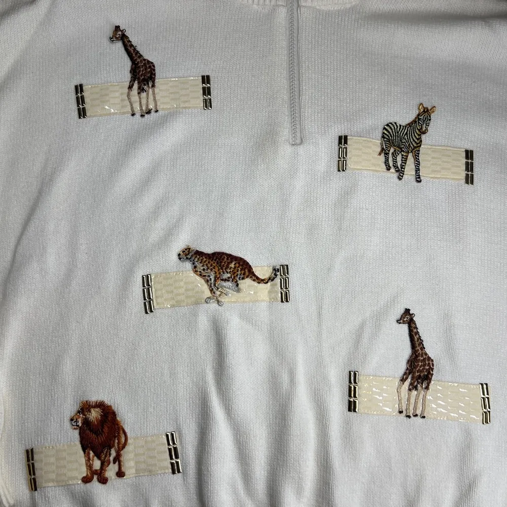 Vintage Safari Animal cream High zip - Image 10