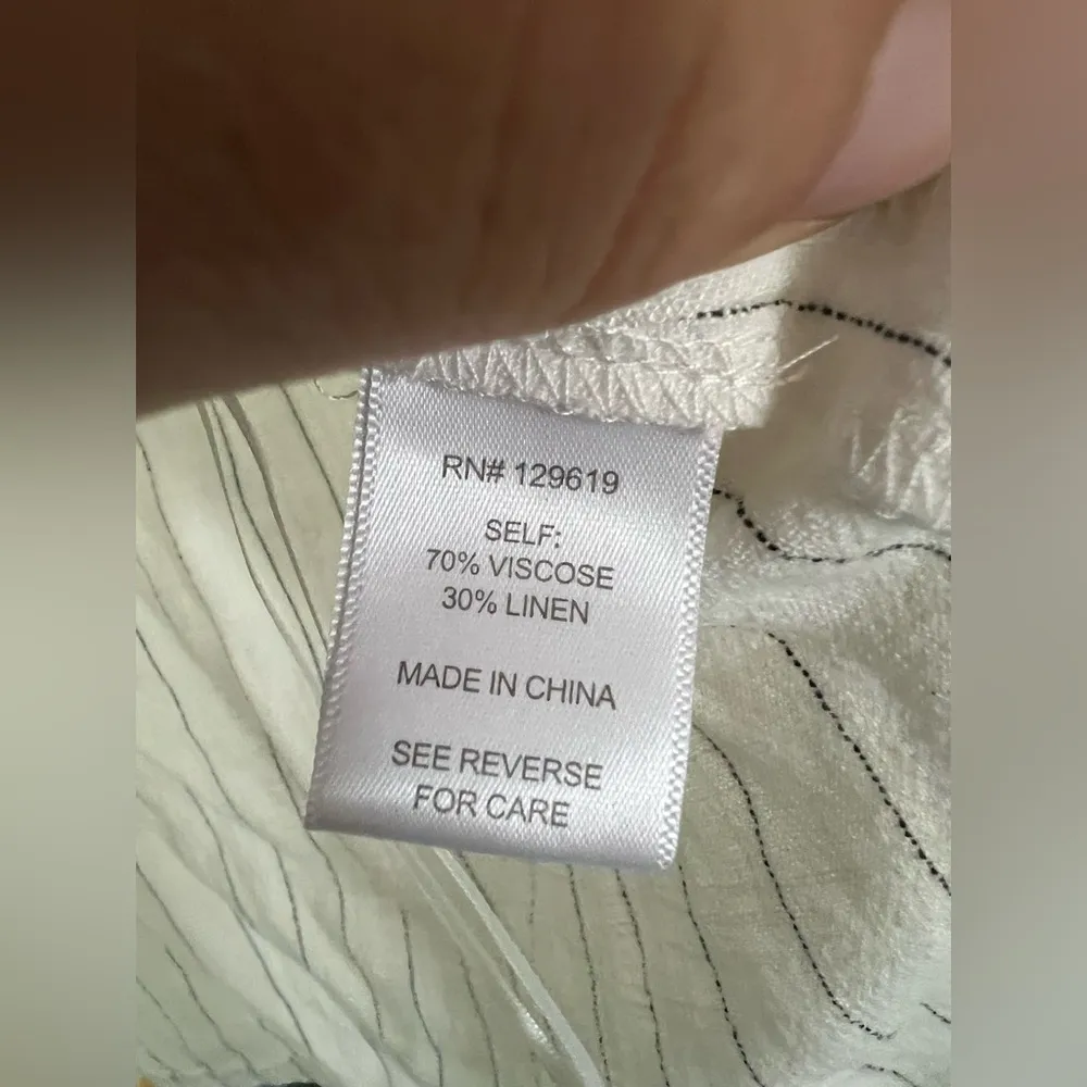 NWTs!!! The Crooked Crown: Allie Rose Linen & Viscose Striped Top (size: large) - Image 6