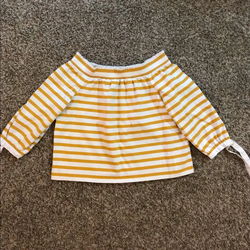 J. Crew striped off the shoulder blouse - Image 5