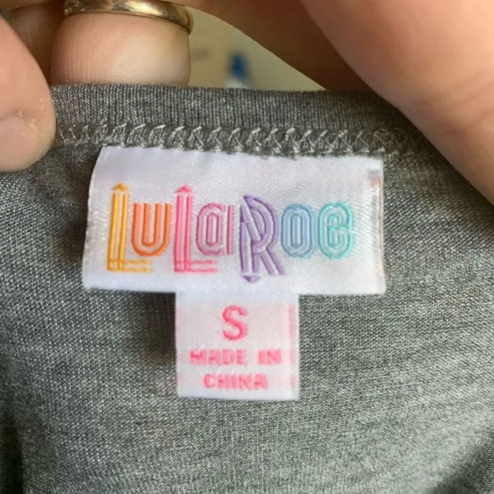 Lularoe cassette tape hem gray S Irma tunic - Image 3