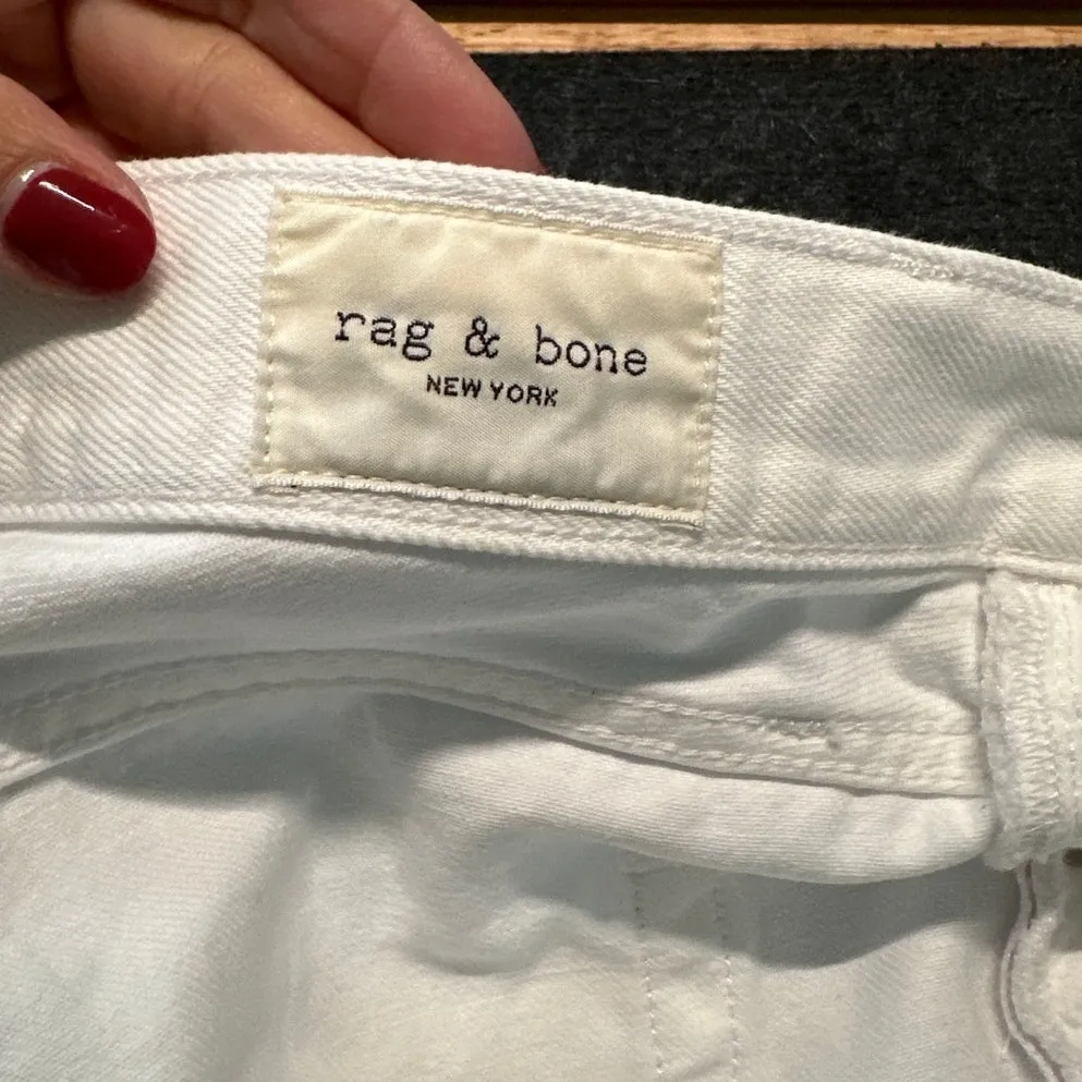 rag & bone Women's White Wide Leg Denim Jeans,Size 34, EUC - Image 3